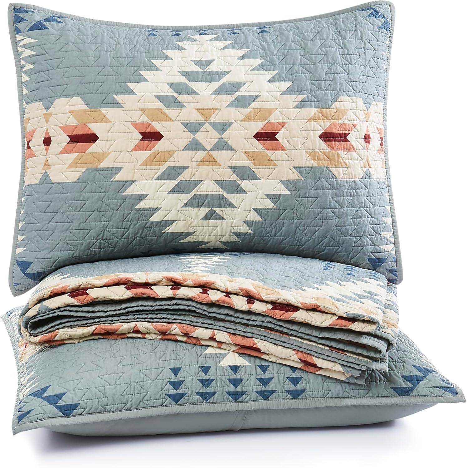 imagePendleton Shadow Peak FullQueen Lightweight Quilt Set Soft Cotton Bedding Cover Rustic Home Decor Luxury Coverlet Cozy Quilt and Pillow Shams Set FullQueen BlackRancho Arroyo