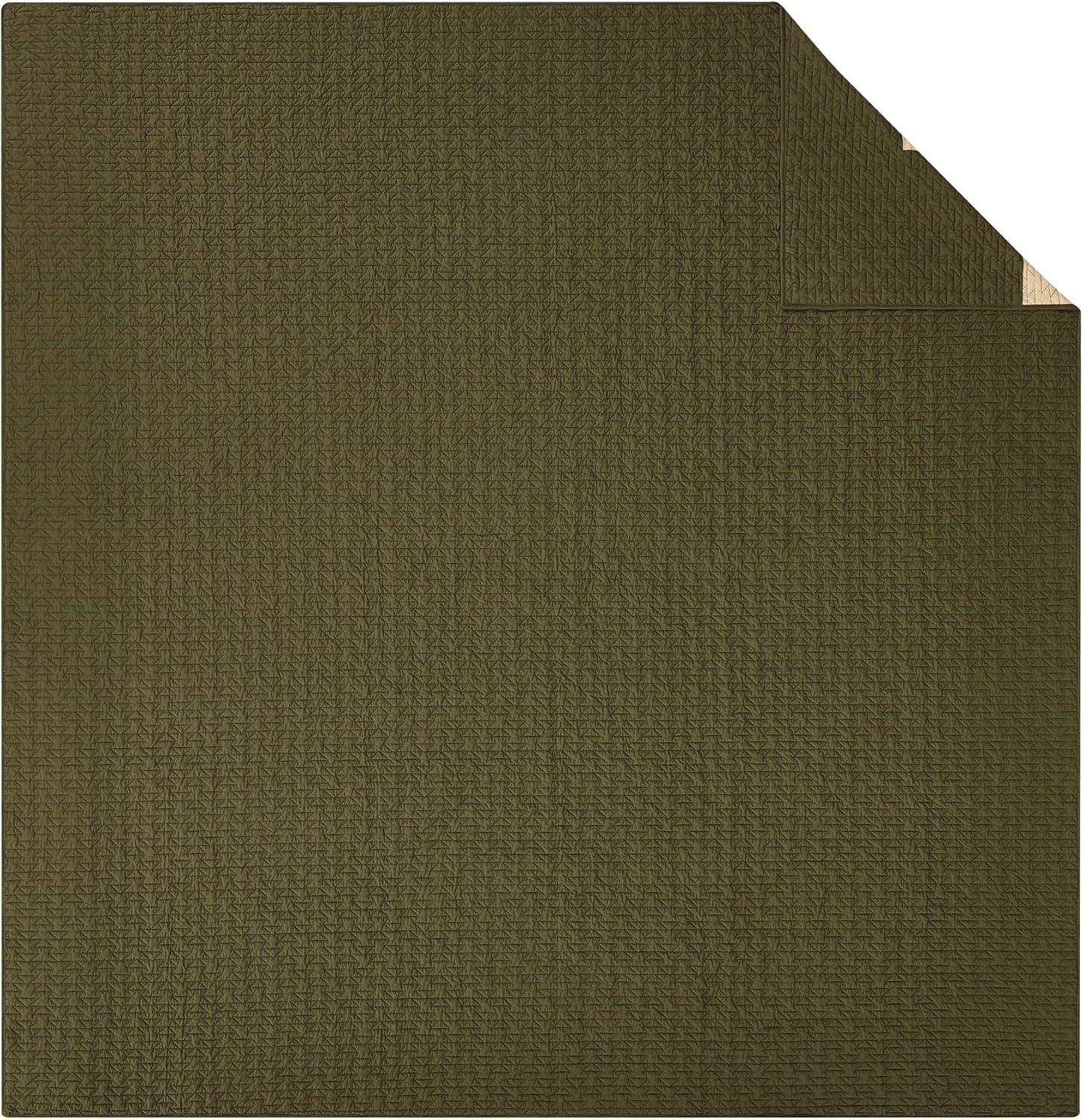 imagePendleton Shadow Peak FullQueen Lightweight Quilt Set Soft Cotton Bedding Cover Rustic Home Decor Luxury Coverlet Cozy Quilt and Pillow Shams Set FullQueen BlackTumalo Green