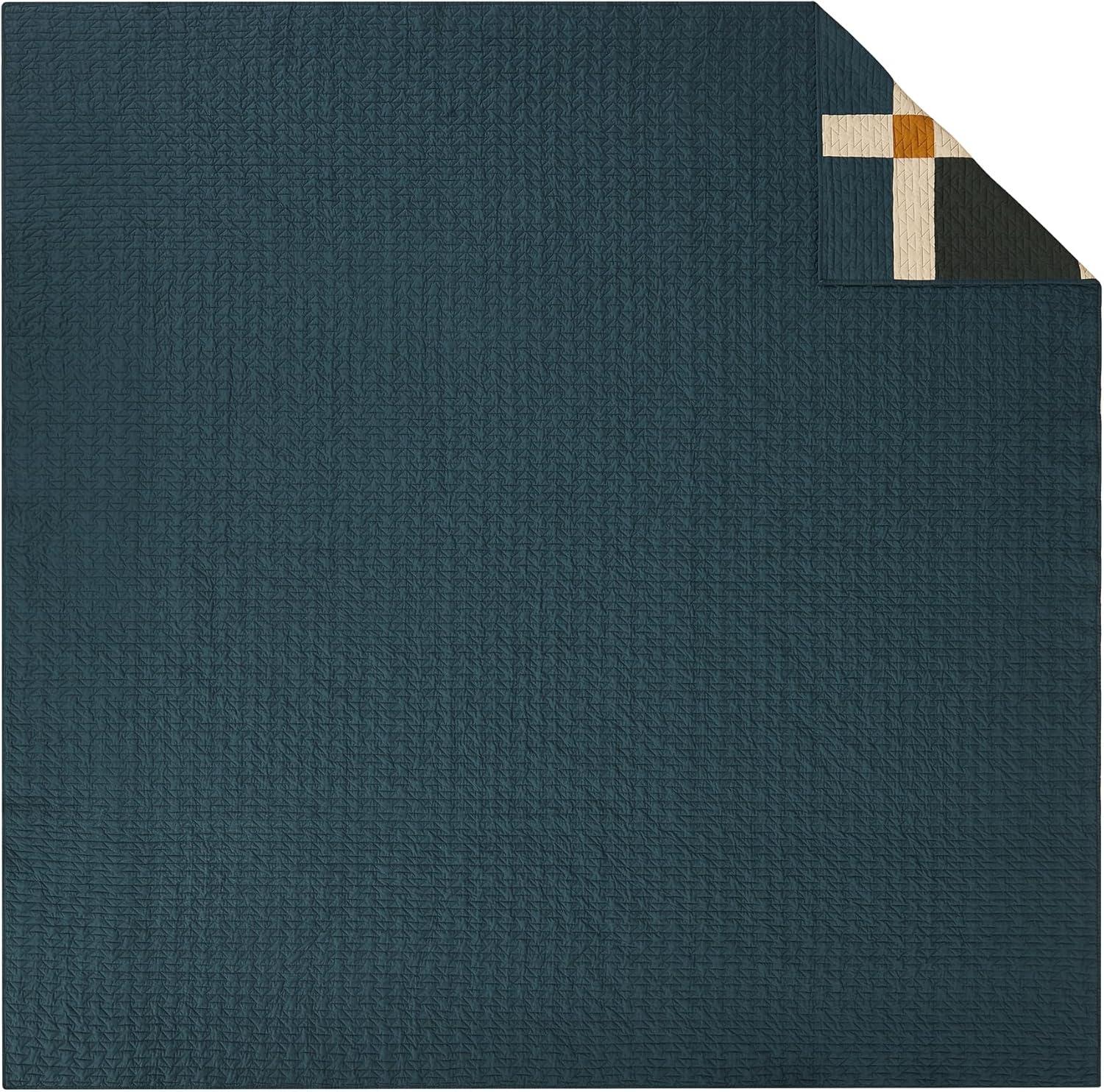 imagePendleton Shadow Peak FullQueen Lightweight Quilt Set Soft Cotton Bedding Cover Rustic Home Decor Luxury Coverlet Cozy Quilt and Pillow Shams Set FullQueen BlackFour Square