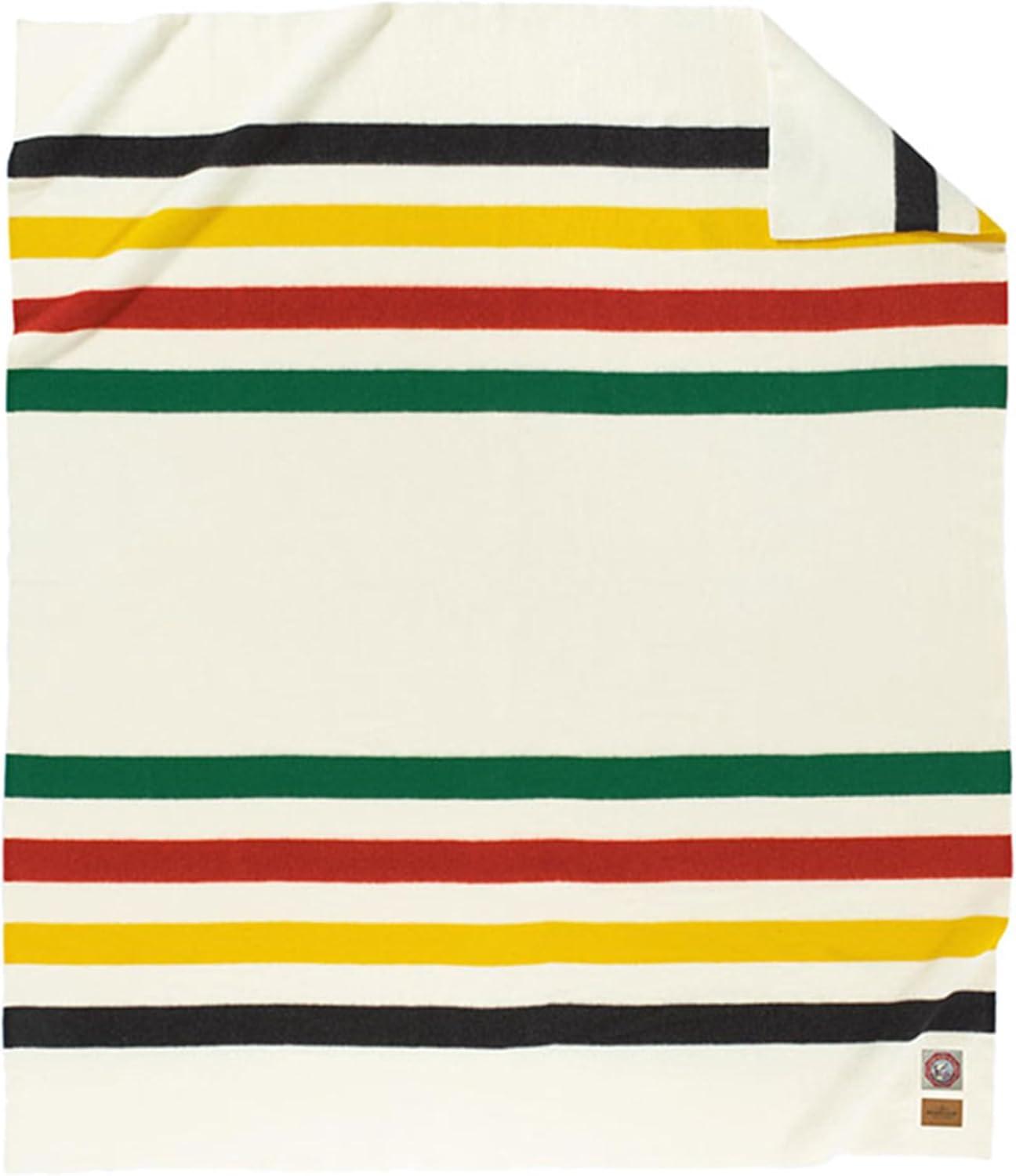 imagePendleton National Park Blanket Queen 90quot x 90quot 100 Wool Soft and Durable Throw for Home ampamp Outdoor Adventures Iconic Park Stripes Collectible Keepsake Crater Lake NavyGlacier