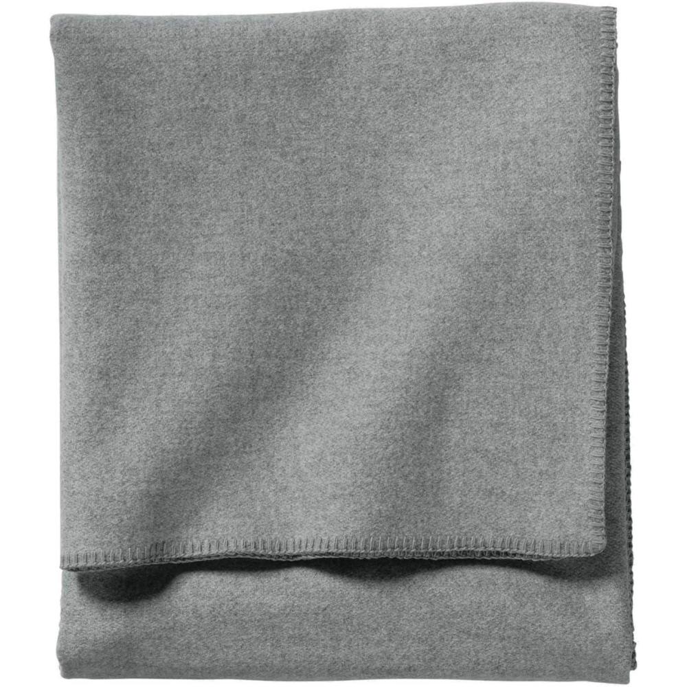imagePendleton EcoWise Easy Care Blanket Twin Camp PlaidGrey Heather