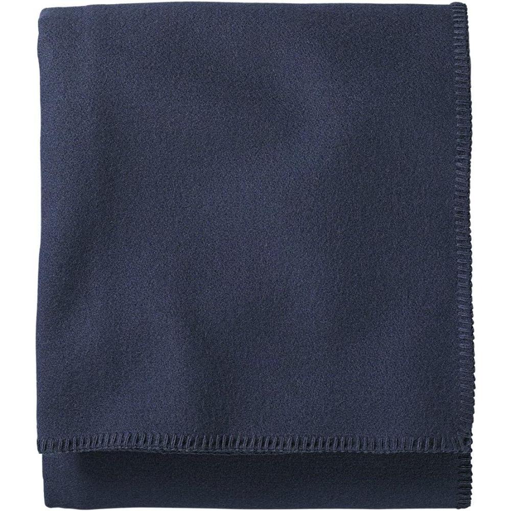 imagePendleton EcoWise Easy Care Blanket Twin Camp PlaidMidnight Navy
