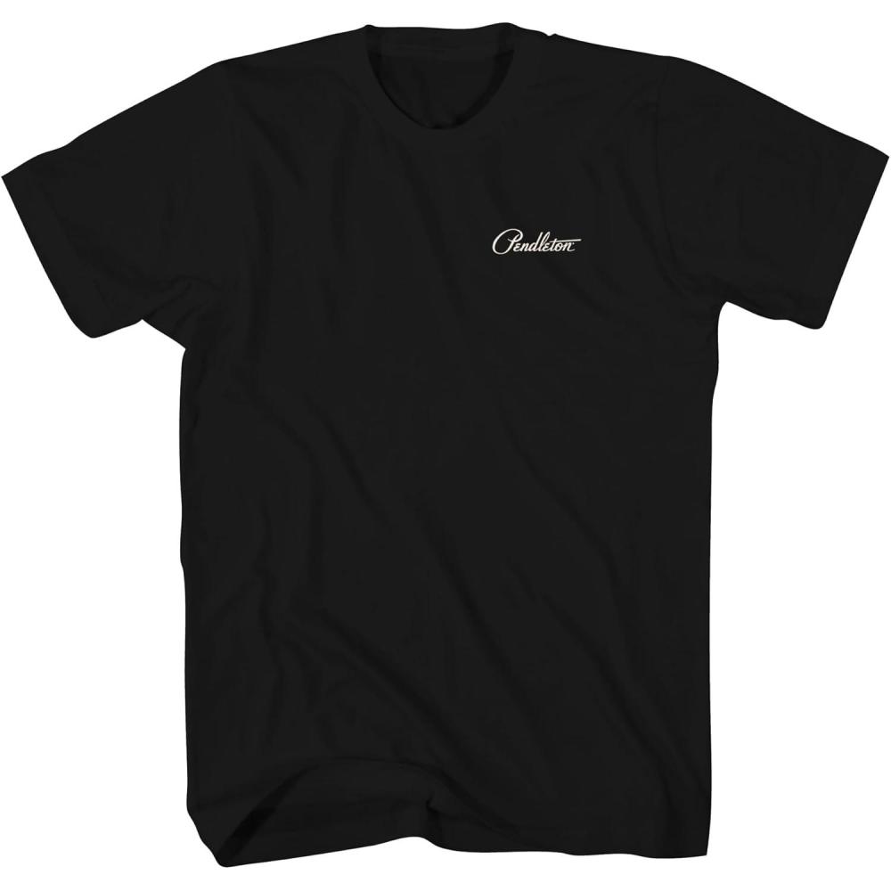 imagePendleton Mens Vintage Logo ampamp Heritage Graphic TShirtBlackMulti Western Logo