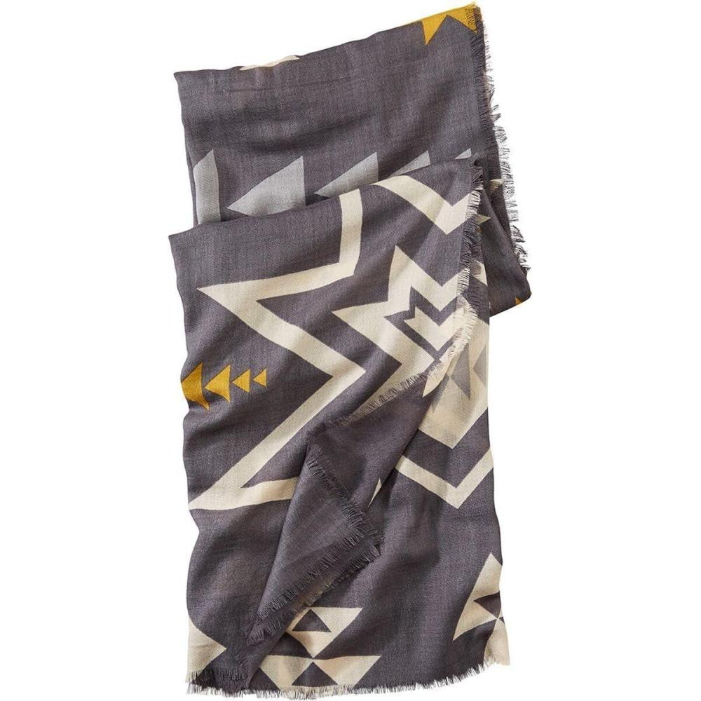 imagePendleton womens Oversized Featherweight Wool ScarfPlains Star Grey