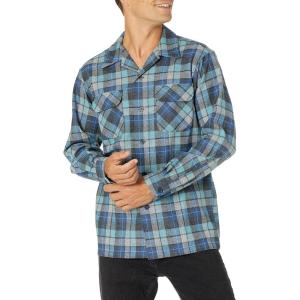 Pendleton Men’s Shirt, Classic Board Shirts for Men, Long Sleeve, 100% Virgin Wool, Button Down(Blue/Green Original Surf Plaid-30789)