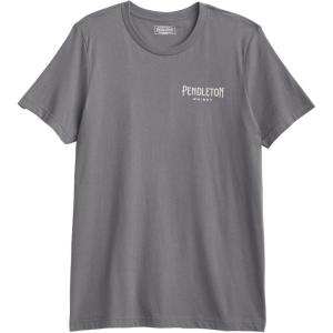 Pendleton Men’s Vintage Logo & Heritage Graphic T-Shirt(Asphalt/Ivory)