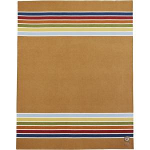 Pendleton National Park Blanket Queen 90″ x 90″ – 100% Wool, Soft and Durable Throw for Home & Outdoor Adventures, Iconic Park Stripes Collectible Keepsake – Crater Lake Navy(Joshua Tree)
