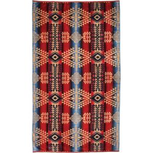 Pendleton Oversized Jacquard Spa Towels, 40 x 70 inches Bath Towels, 100% Cotton, Soft and Quick Dry for The Beach, Hot Tub, Pool – Los Ojos Black(Canyonlands Desert Sky)