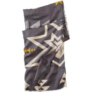 Pendleton womens Oversized Featherweight Wool Scarf(Plains Star Grey)