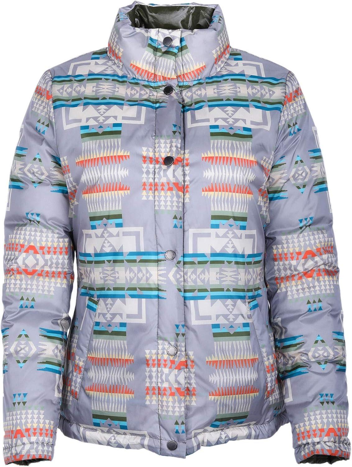 imagePendleton Bitterroot Baseball Reversible Pack Into a Small Bag Jacket Grey Ground XLarge