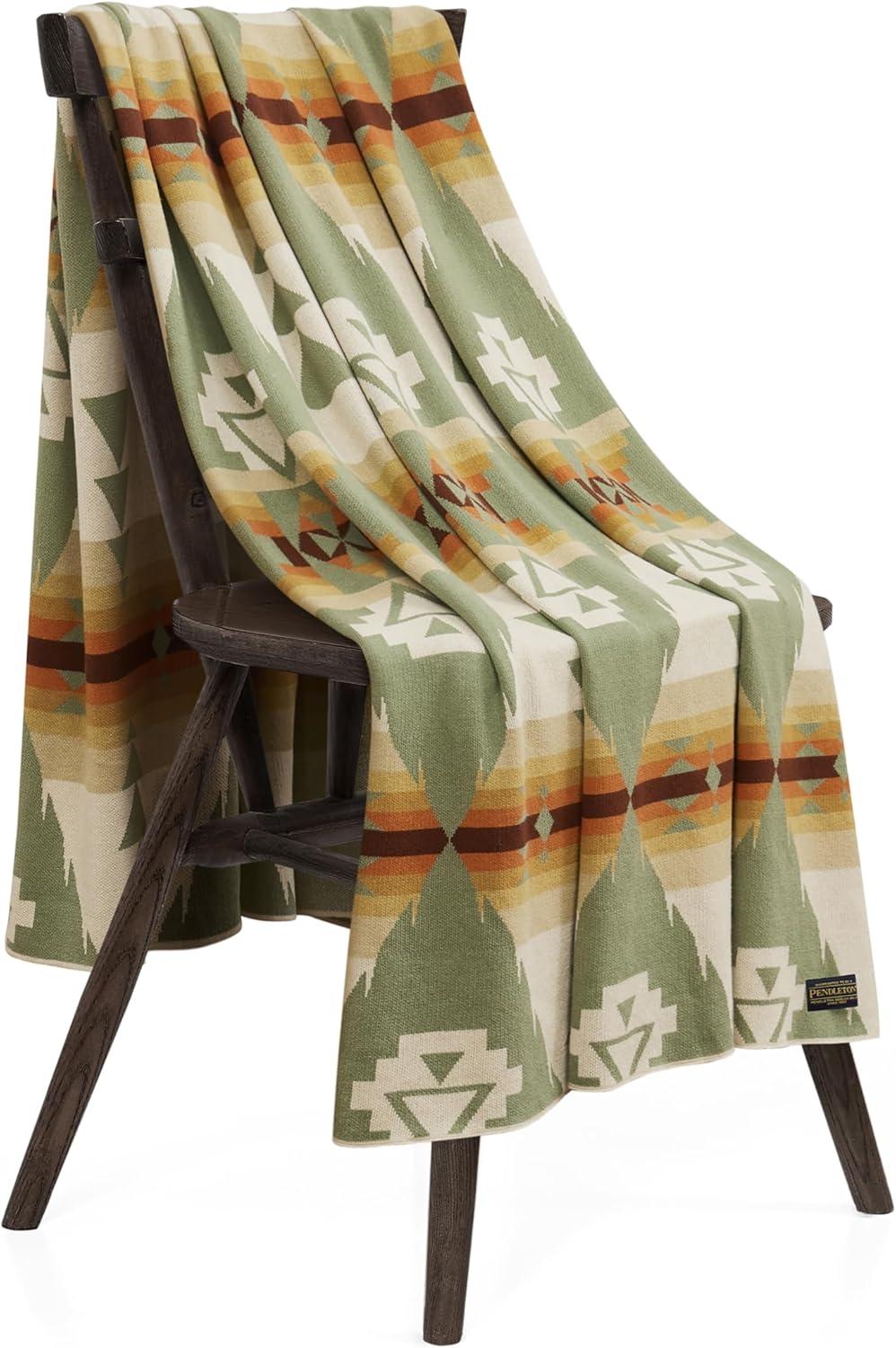 imagePendleton Siskiyou Cotton Throw Blanket Soft Lightweight Decorative Blanket for Sofa Couch or Bed Machine Washable Cozy Fall Throw for Living Room Bedroom Dcor ampamp Gifts for Women 50quot x 70quotSage Green