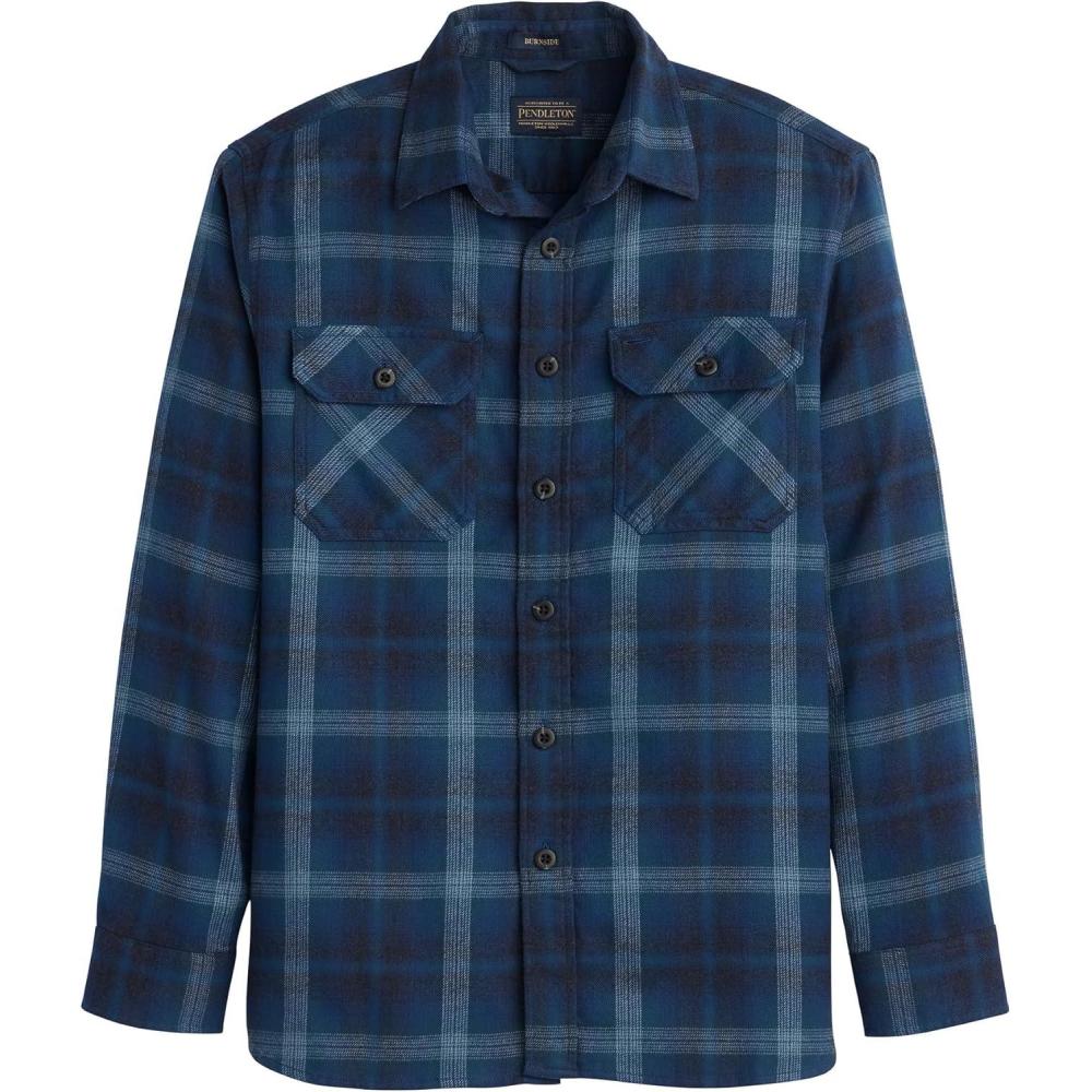 imagePENDLETON Mens Burnside Flannel ShirtDenim Plaid