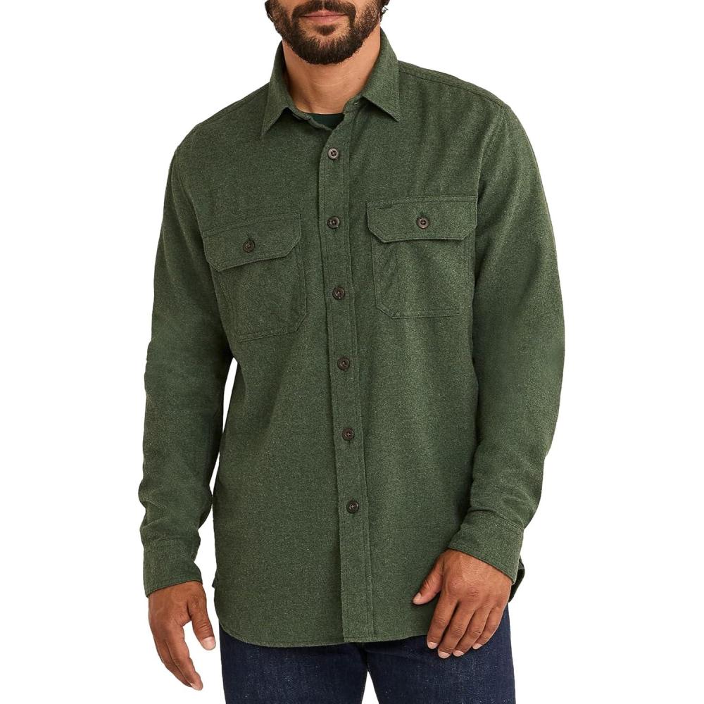 imagePENDLETON Mens Burnside Flannel ShirtGreen Heather