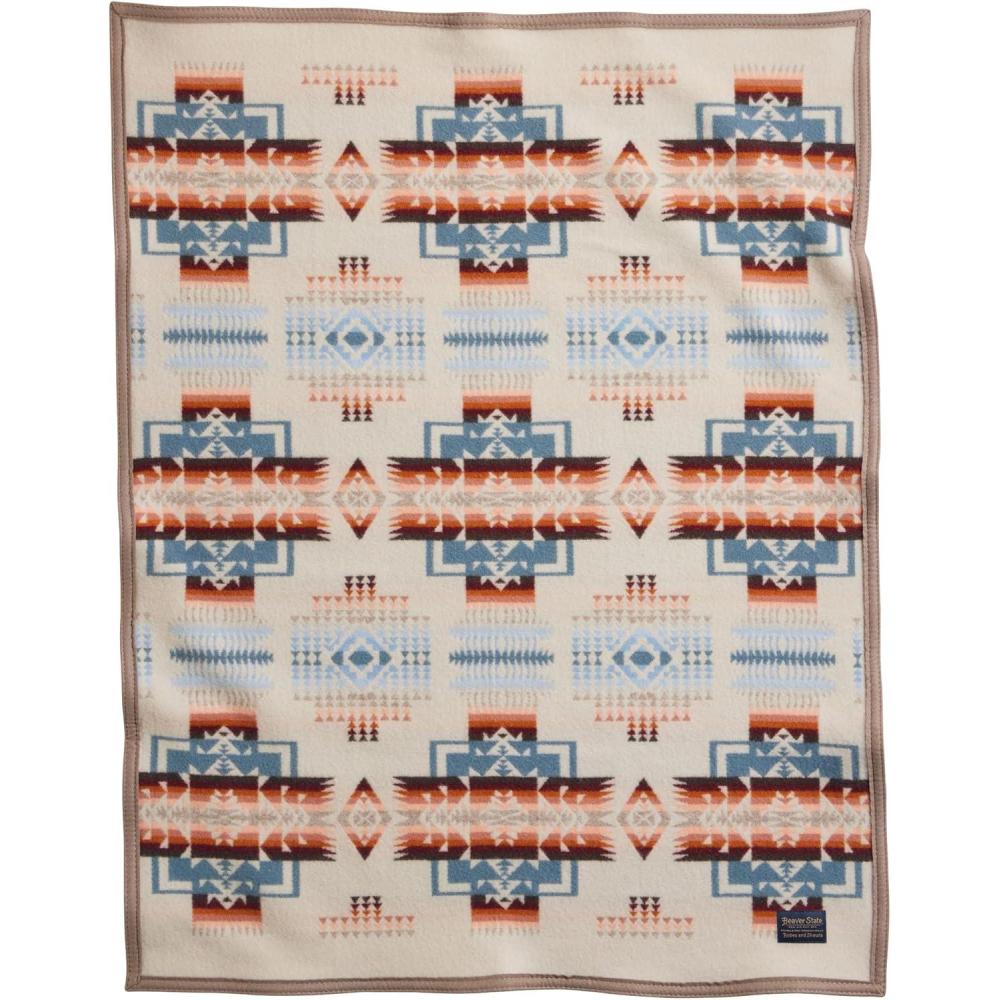 imagePendleton Chief Joseph Crib Blanket 32quot x 44quot Wool Cotton Lightweight Reversible Soft and Durable Baby Blanket for Home and Travel RosewoodChief Joseph Rosewood