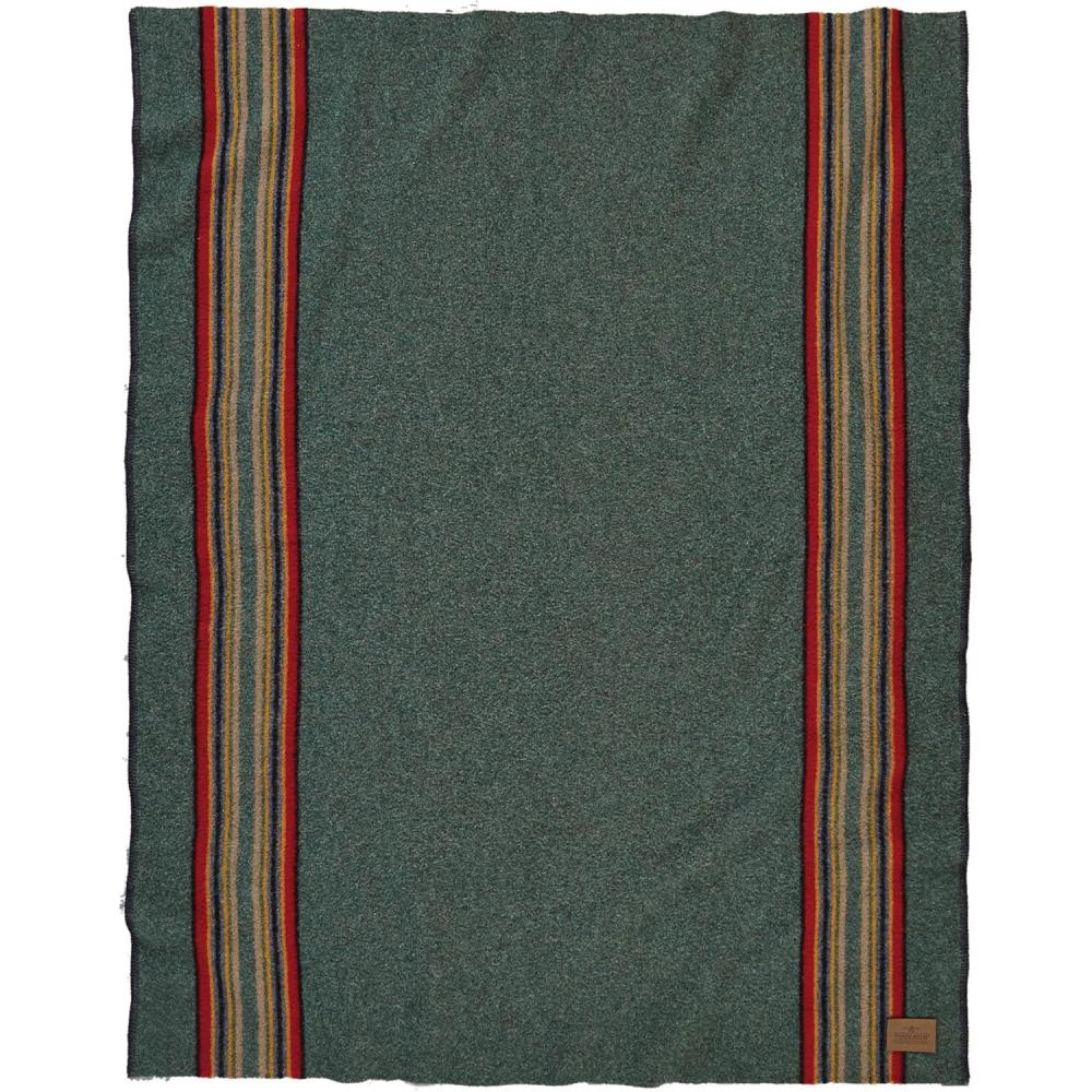imagePendleton Yakima Throw 54quot x 66quot  Wool Cotton Soft and Durable Wool Throw for Home and Travel  Green HeatherGreen Heather