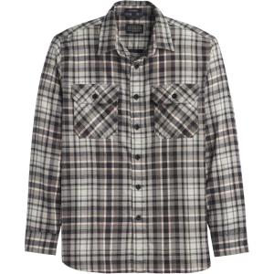 PENDLETON Men’s Burnside Flannel Shirt(Grey Plaid)