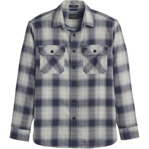 PENDLETON Men’s Burnside Flannel Shirt(Grey/Navy Plaid)