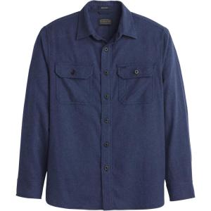 PENDLETON Men’s Burnside Flannel Shirt(Navy Heather)