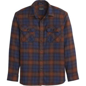PENDLETON Men’s Burnside Flannel Shirt(Navy/Brick Plaid)