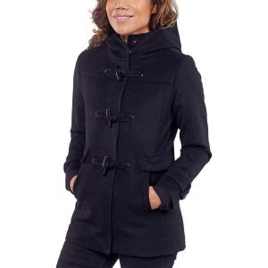 Pendleton Ladies’ Toggle and Button Front Closure Wool Coat (XS, Black)
