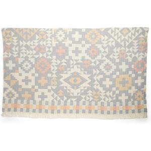 Pendleton, Unisex Fringed Cotton Throw, Sierra Border One Size(Blue Ridge)