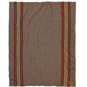 Pendleton Yakima Throw 54″ x 66″ – Wool Cotton, Soft and Durable Wool Throw for Home and Travel – Green Heather(Mineral Umber)