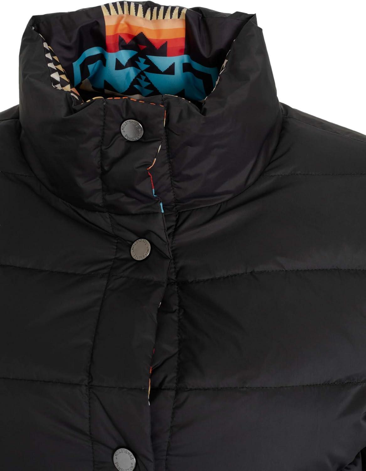 imagePendleton Womens Bitterroot Baseball Riversable Packs Into a Small Bag JacketBlack Ground