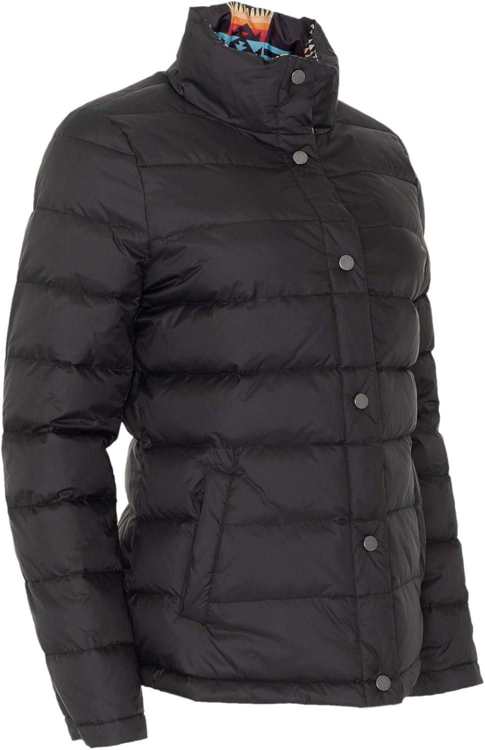 imagePendleton Womens Bitterroot Baseball Riversable Packs Into a Small Bag JacketBlack Ground