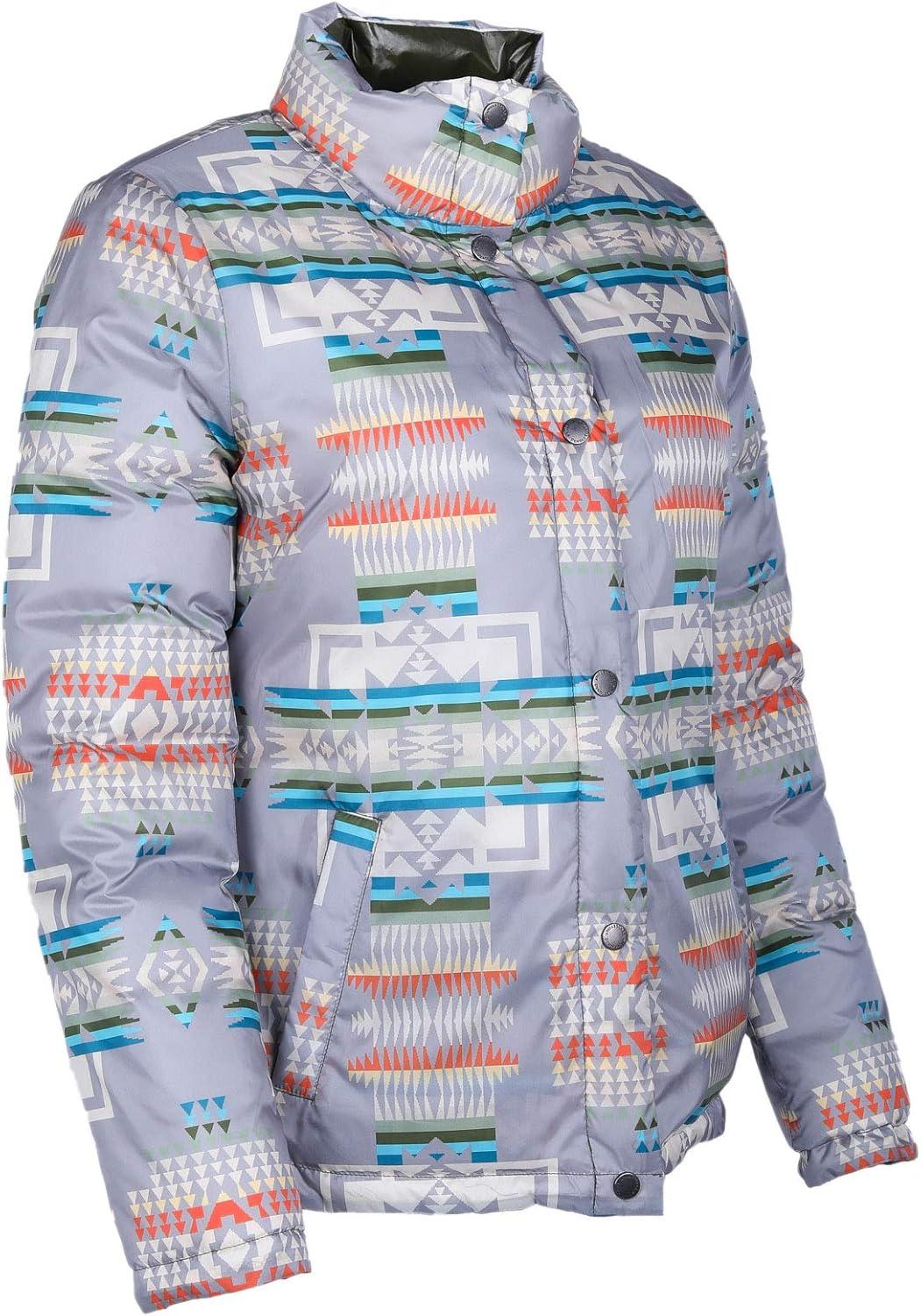 imagePendleton Womens Bitterroot Baseball Riversable Packs Into a Small Bag JacketGrey Ground