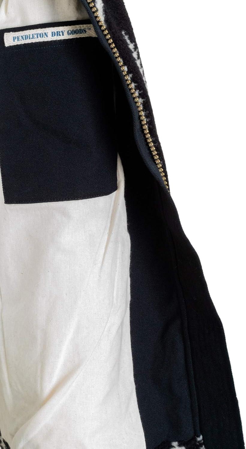 imagePendleton Womens Pueblo Canvas ampamp Sherpa Club Collar Jacket with DWR FinishIvory Harding