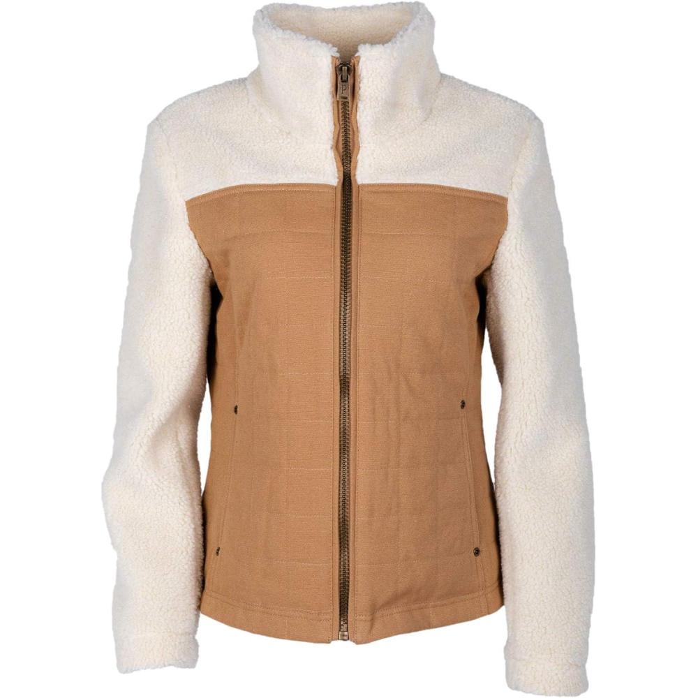 imagePendleton Womens Salida Quilted Canvas ampamp Sherpa Collar JacketChamoisNatural Sherpa