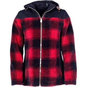 Pendleton Women’s Chico Quilted Canvas & Fleece Hooded Jacket W/DWR Finish(Red Buffalo)