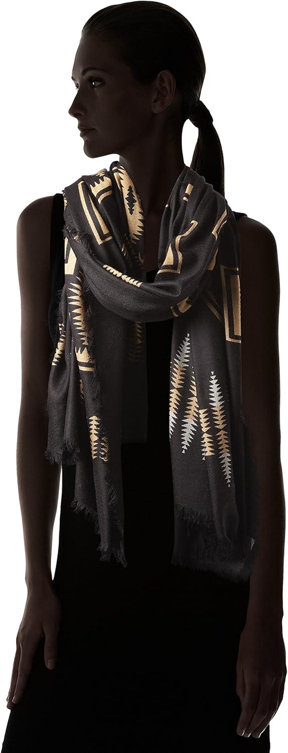 imagePENDLETON Womens Oversize Featherweight Wool Scarf harding black One SizeHarding Black
