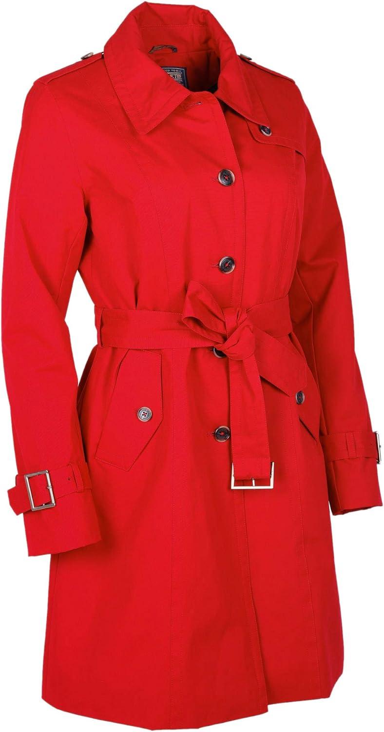 imagePendleton Outerwear Womens Bridgeport Critically Seam Sealed Rain Trench Coat RED Large