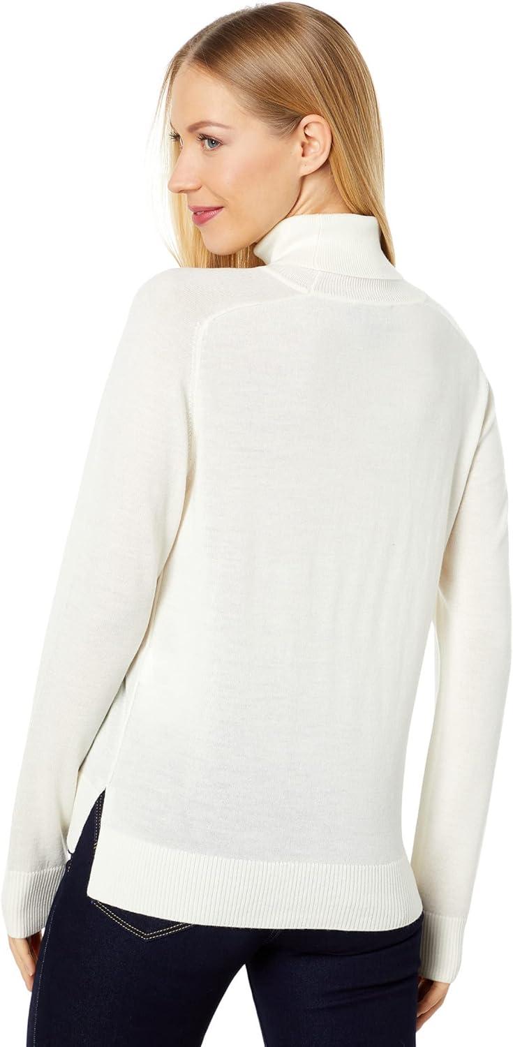 imagePendleton Womens Raglan Merino Wool Turtleneck SweaterIvory