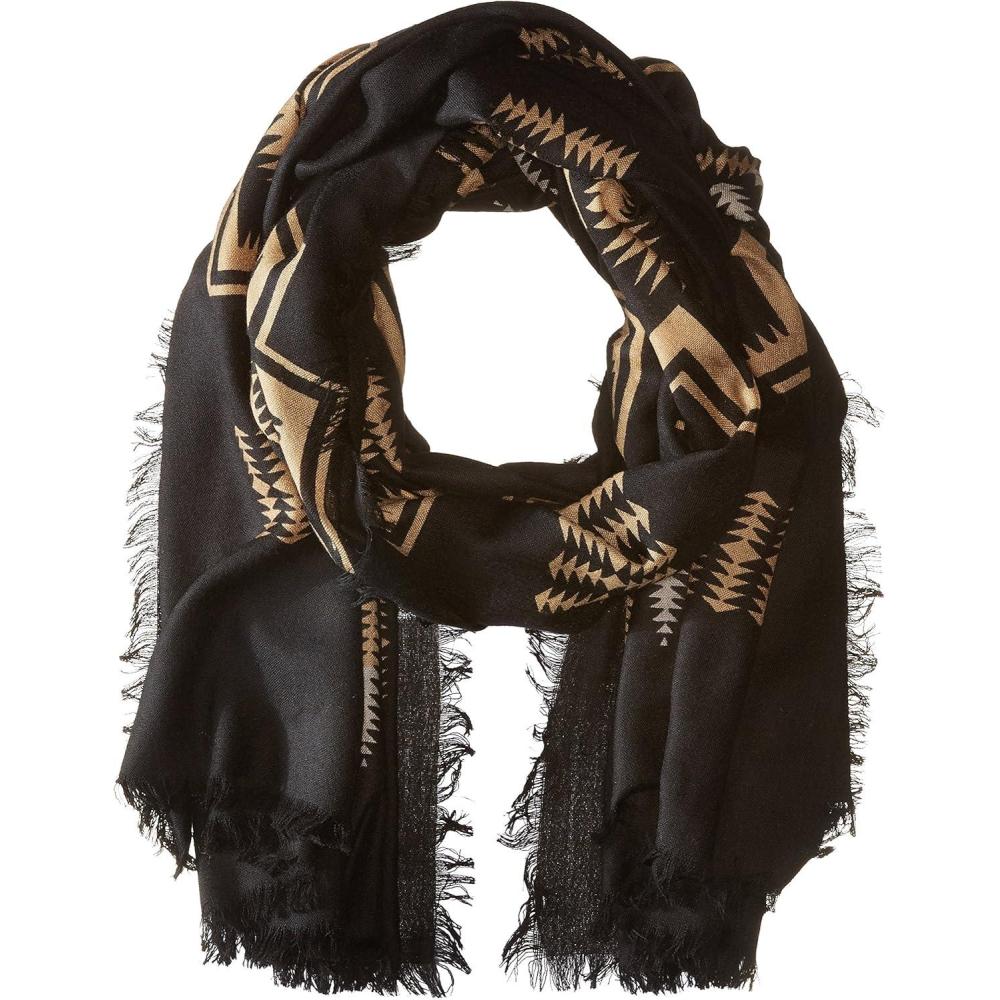 imagePENDLETON Womens Oversize Featherweight Wool Scarf harding black One SizeHarding Black