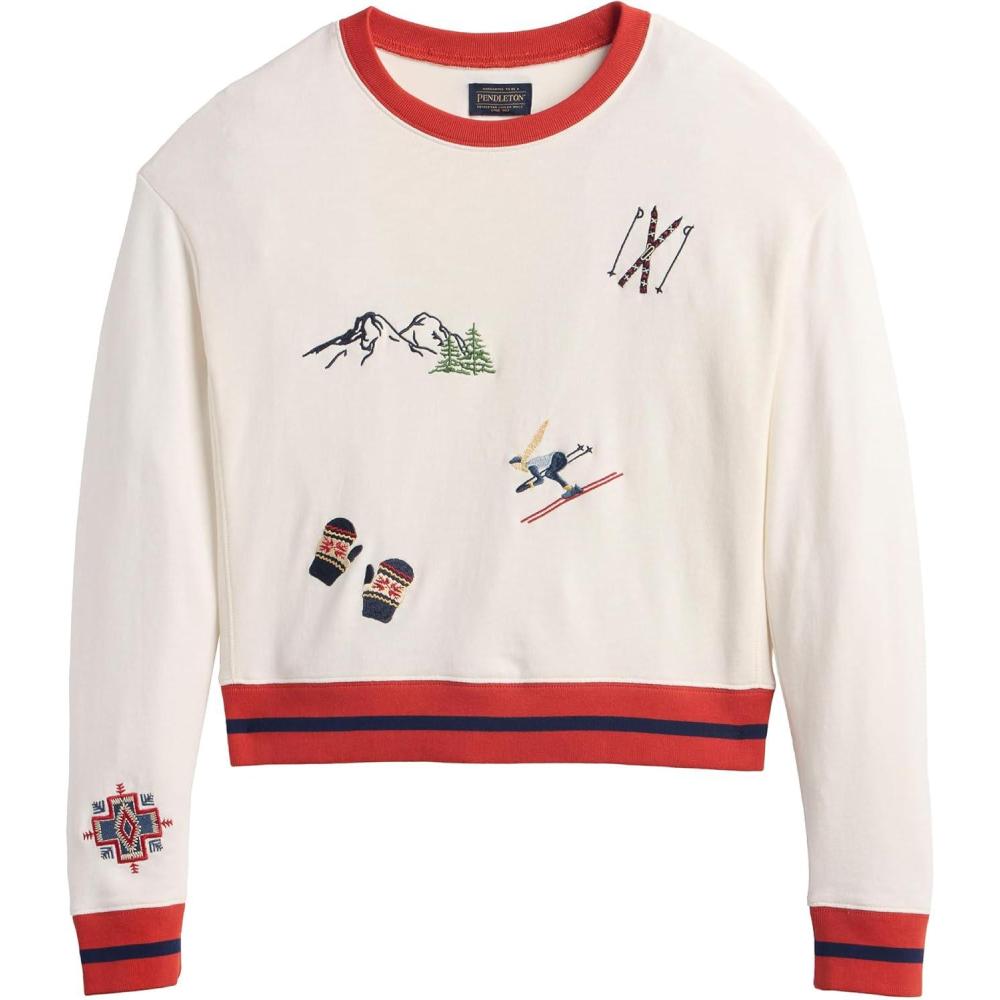 imagePENDLETON womens Graphic French Terry PulloverIvory