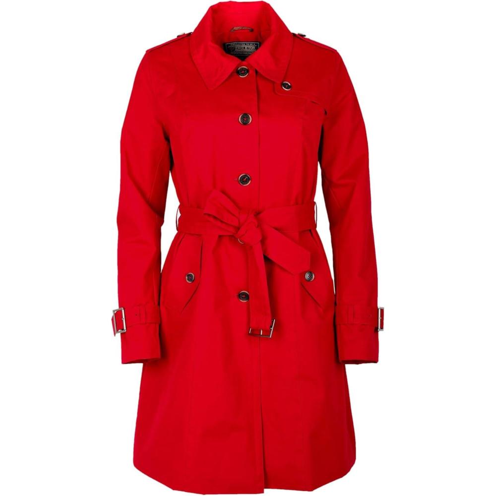imagePendleton Outerwear Womens Bridgeport Critically Seam Sealed Rain Trench Coat RED Large