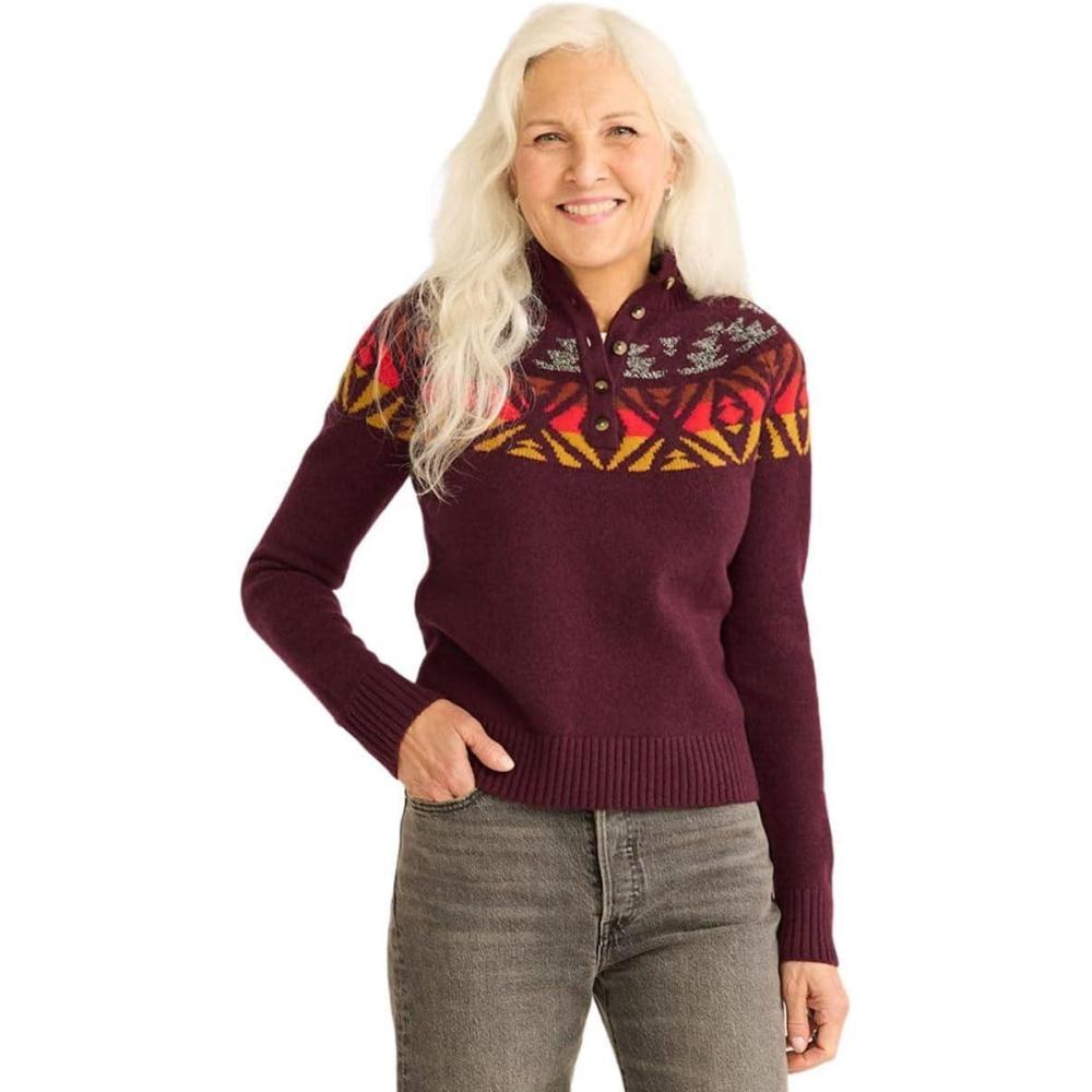 imagePendleton Womens Fair Isle Mockneck SweaterLoganberry Multi