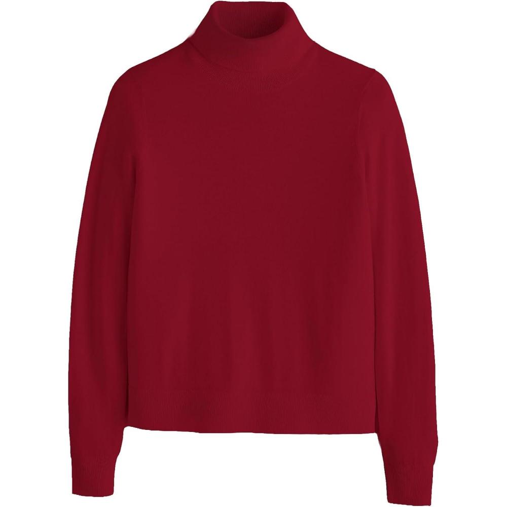 imagePendleton Womens Merino Classic Turtleneck Sweater 100 Merino Wool Soft KnitRed Dahlia