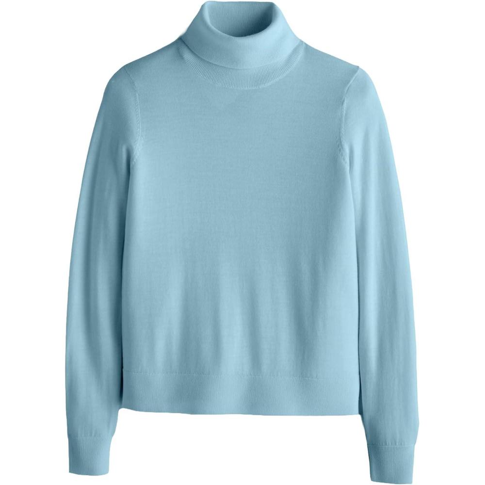imagePendleton Womens Merino Classic Turtleneck Sweater 100 Merino Wool Soft KnitSea Blue