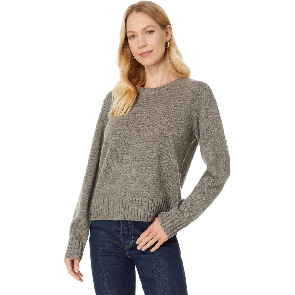 imagePendleton Womens Relaxed Shetland Crew PulloverStone Heather