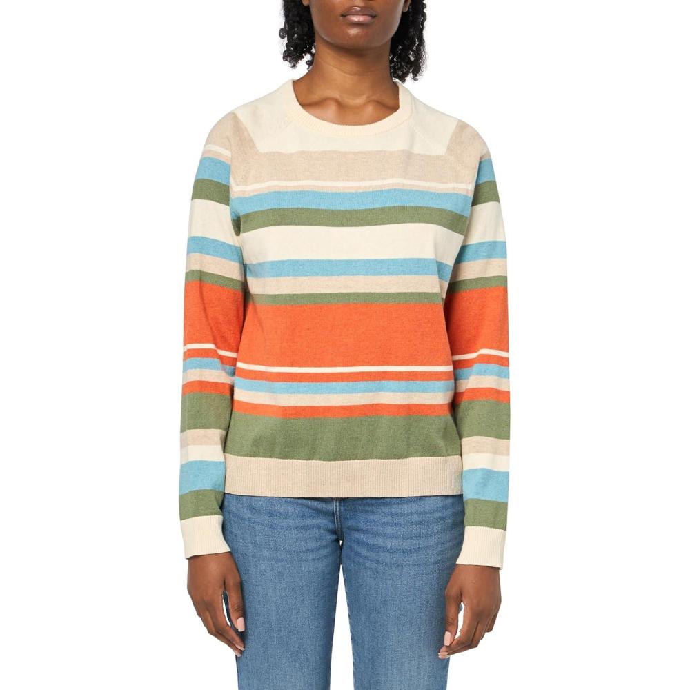 imagePendleton Womens Stripe Crewneck PulloverIvory Multi