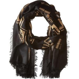 PENDLETON Women’s Oversize Featherweight Wool Scarf, harding black, One Size(Harding Black)