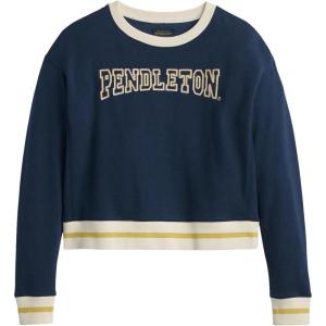 PENDLETON womens Graphic French Terry Pullover(Navy)