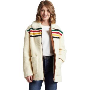 Pendleton Sherpa Fleece Jacket, Women – Glacier Sunset(Glacier Ivory)