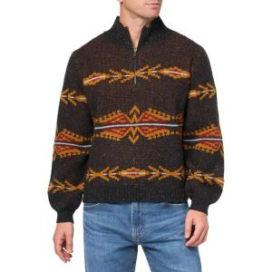 Pendleton Womens Jacquard Half Zip Sweater(Charcoal Multi)