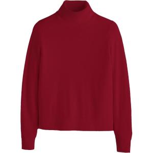 Pendleton Women’s Merino Classic Turtleneck Sweater – 100% Merino Wool, Soft Knit(Red Dahlia)