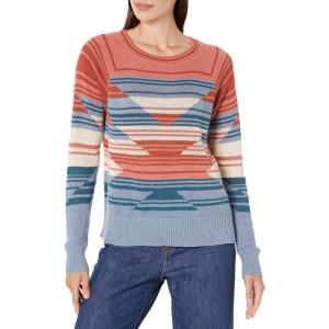 Pendleton Womens Raglan Cotton Graphic Sweater(Indigo Blue Multi)