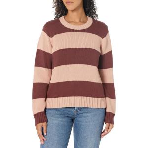 Pendleton Women’s Sellwood Stripe Cotton Pullover(Mahogany Rose/Brandied Plum)